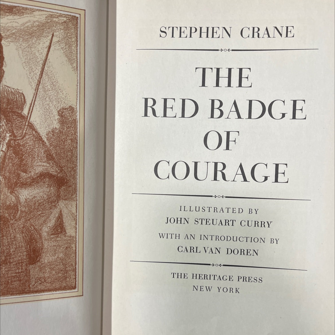 the red badge of courage book, by stephen crane, 1944 Hardcover image 2