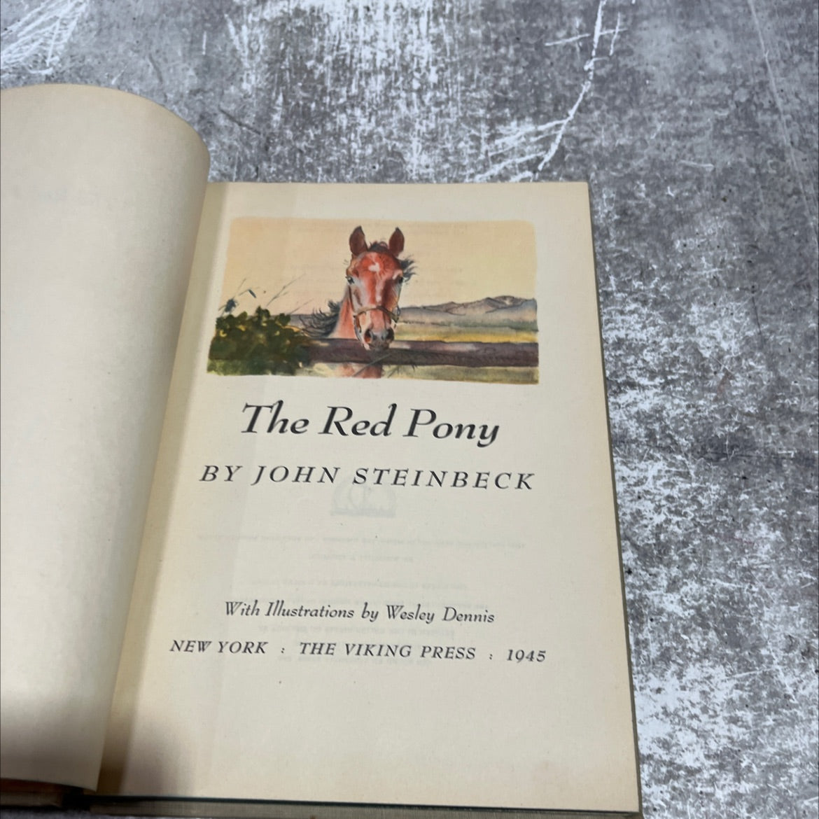 the red pony book, by john steinbeck, 1945 Hardcover image 2