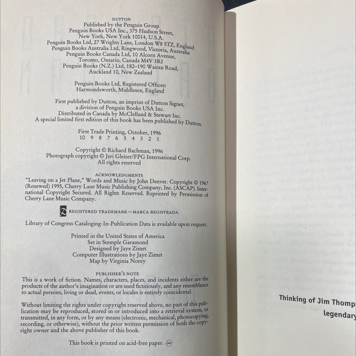 the regulators book, by richard bachman, 1996 Hardcover image 3