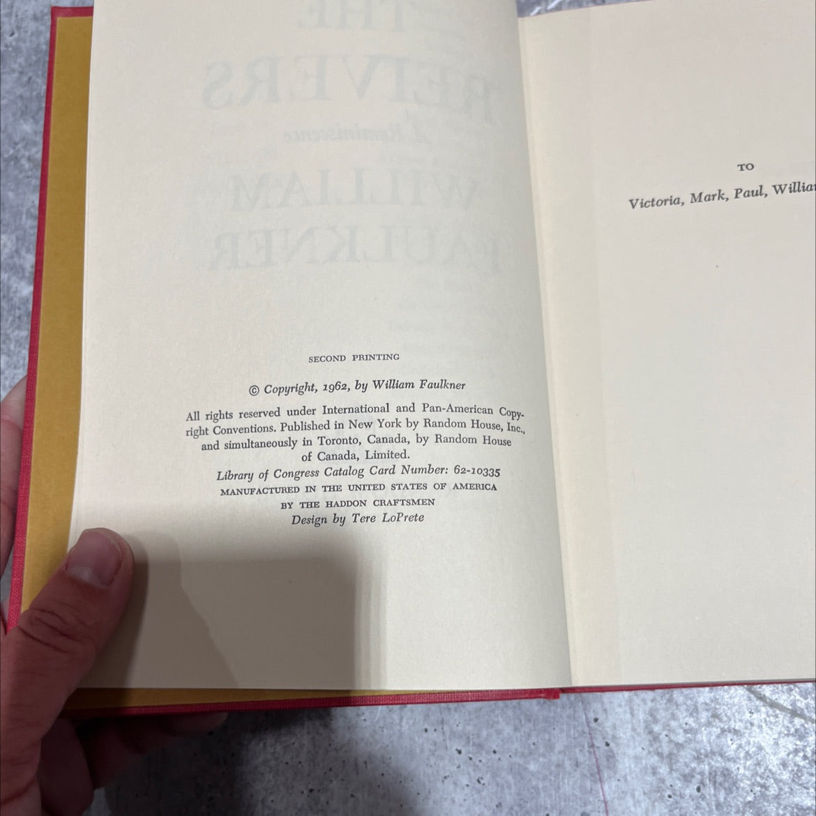 the reivers a reminiscence book, by william faulkner, 1962 Hardcover image 3