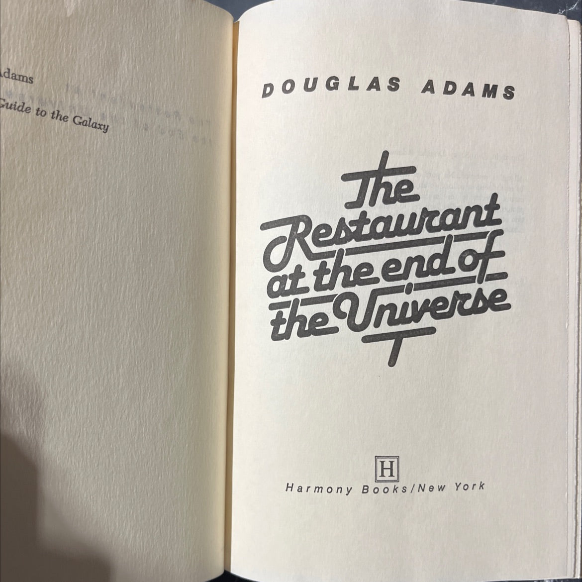 the restaurant at the end of the universe book, by douglas adams, 1980 Hardcover image 2