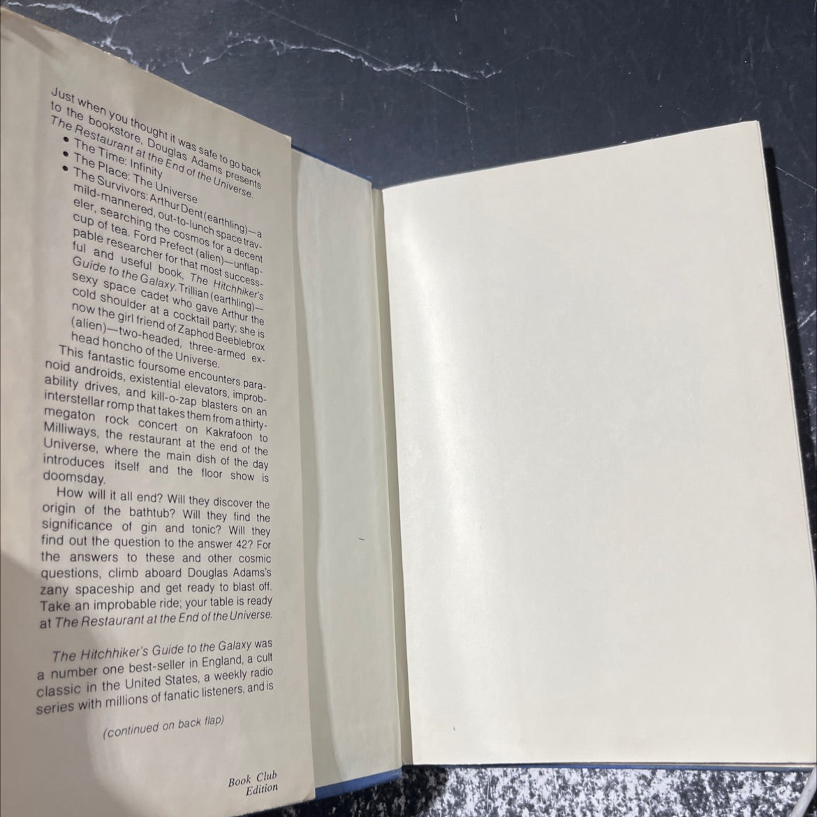 the restaurant at the end of the universe book, by douglas adams, 1980 Hardcover image 4