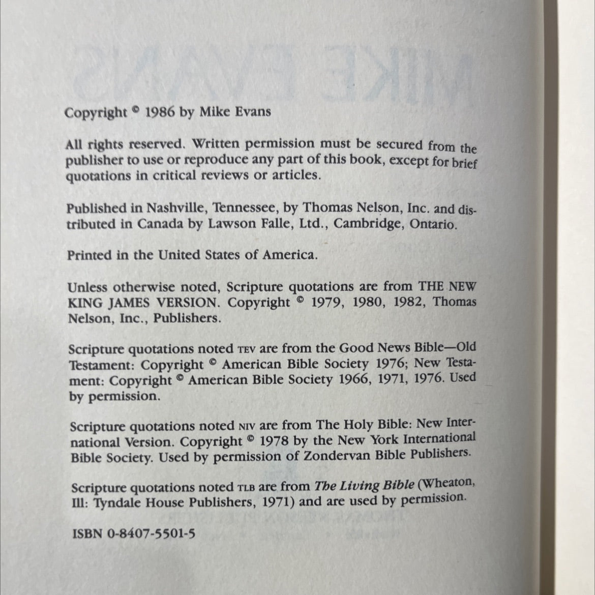 SIGNED the return mike evans book, by Mike Evans, 1986 Hardcover image 3