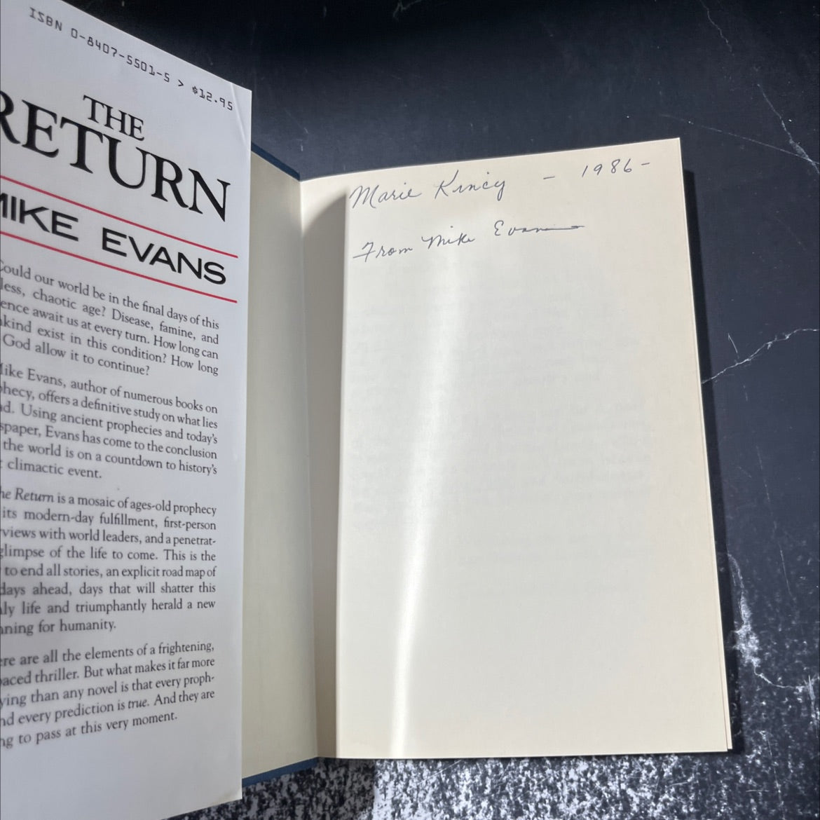 SIGNED the return mike evans book, by Mike Evans, 1986 Hardcover image 4