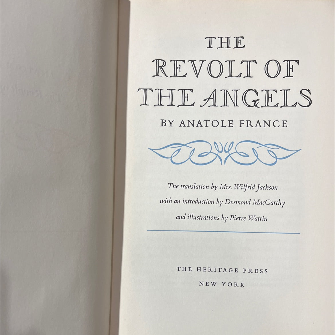 the revolt of the angels book, by anatole france, 1953 Hardcover image 2