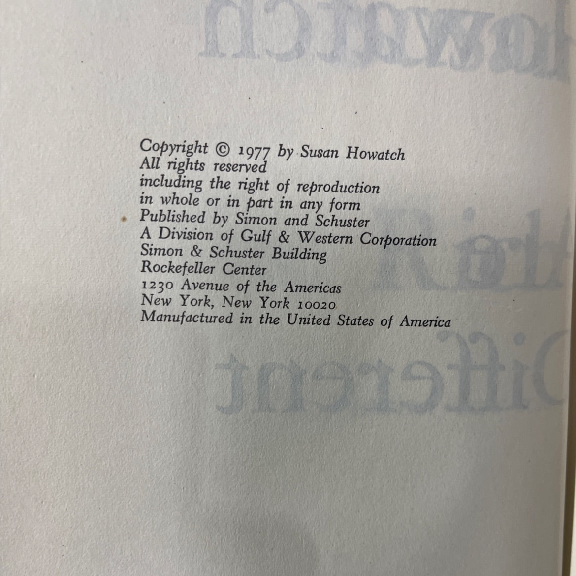 the rich are different book, by Susan Howatch, 1977 Hardcover image 3