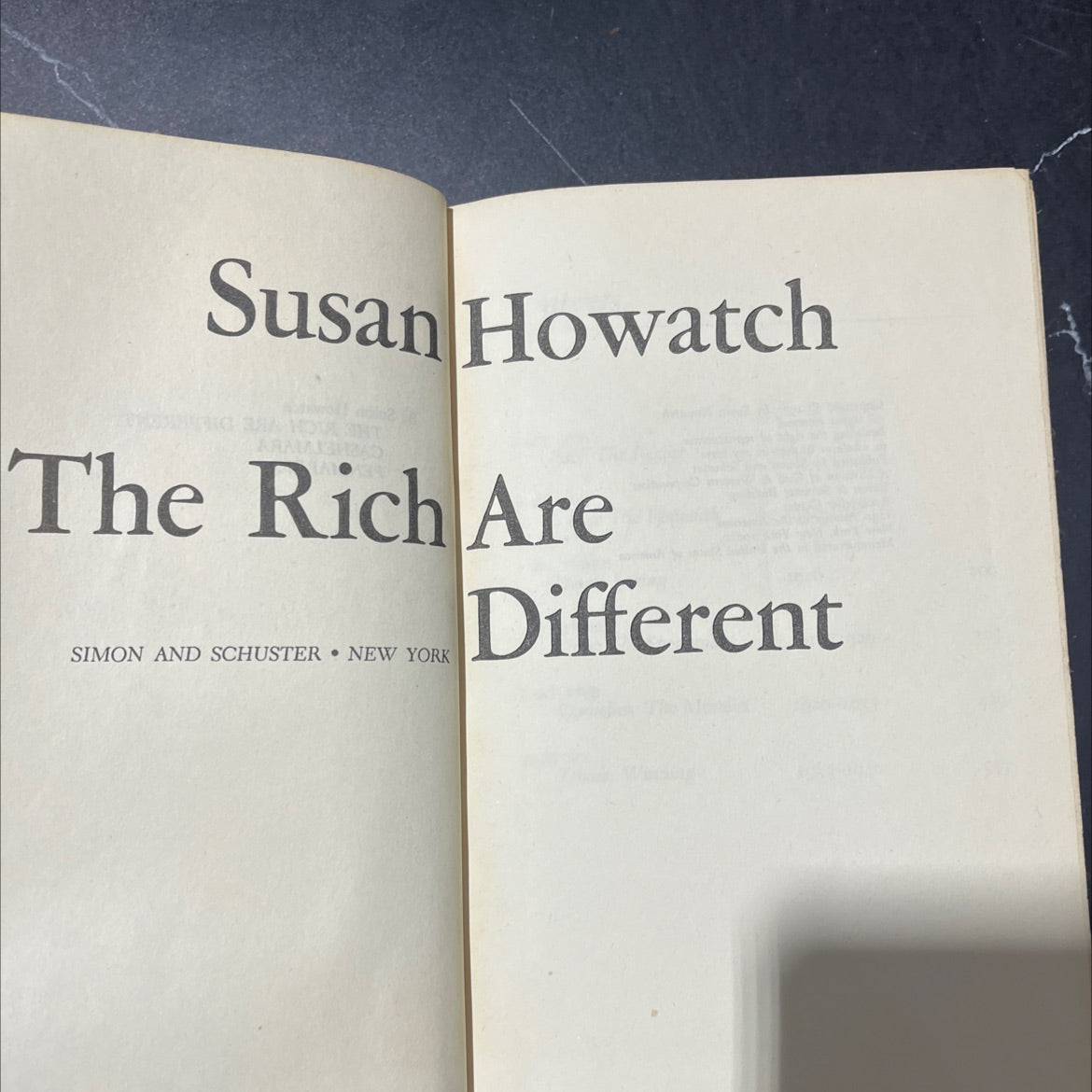 the rich are different book, by Susan Howatch, 1977 Hardcover image 2