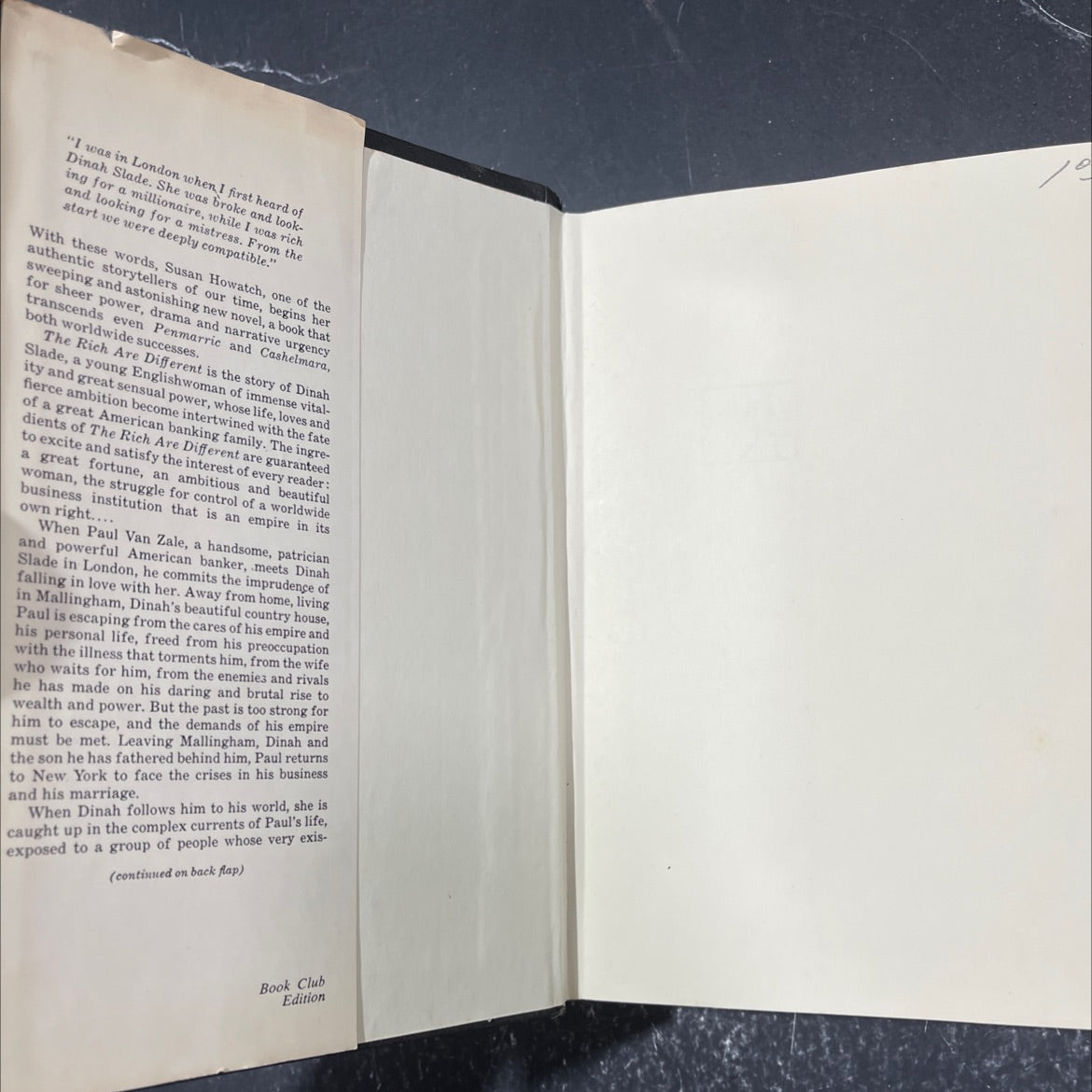 the rich are different book, by Susan Howatch, 1977 Hardcover image 4