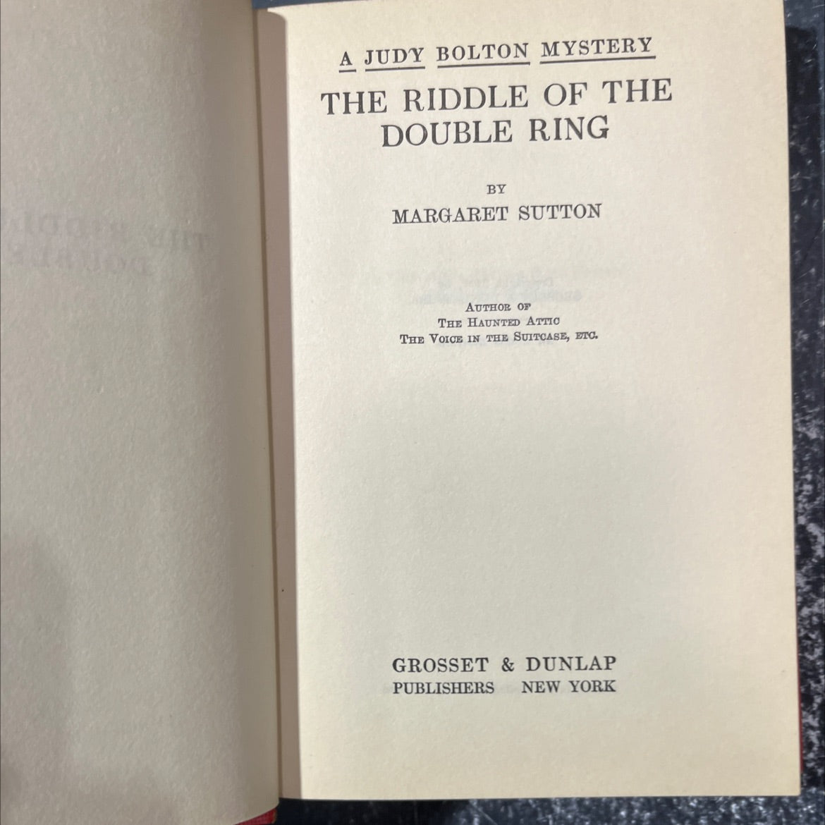 the riddle of the double ring book, by margaret sutton, 1937 Hardcover image 2