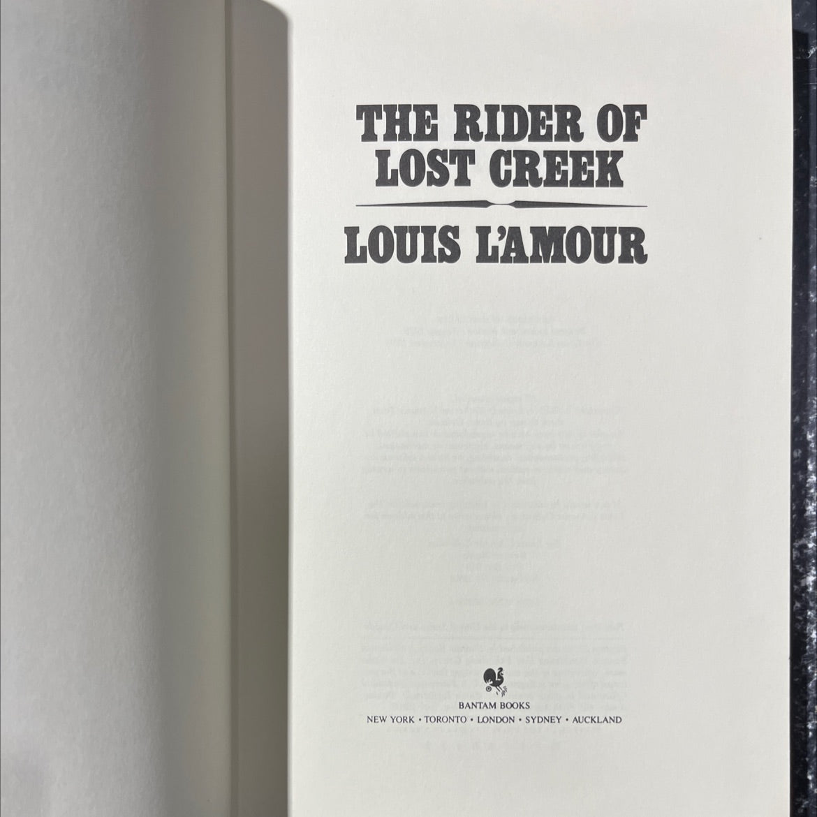 the rider of lost creek book, by louis l'amour, 1976 Hardcover image 2