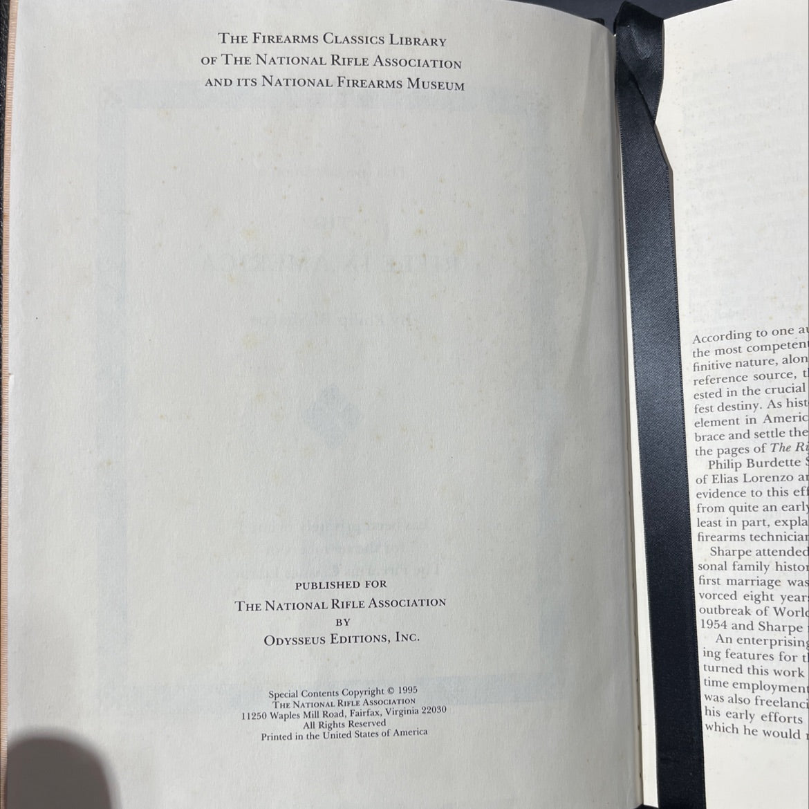 the rifle in america book, by philip b. sharpe, 1995 Leather image 3