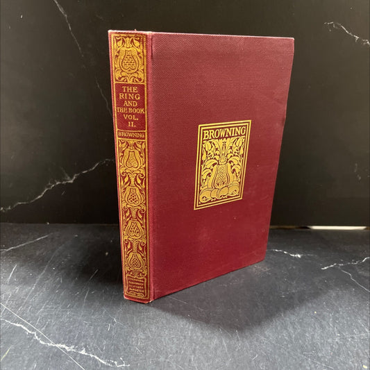the ring and the book vol. ii book, by robert browning, 1898 Hardcover image 1