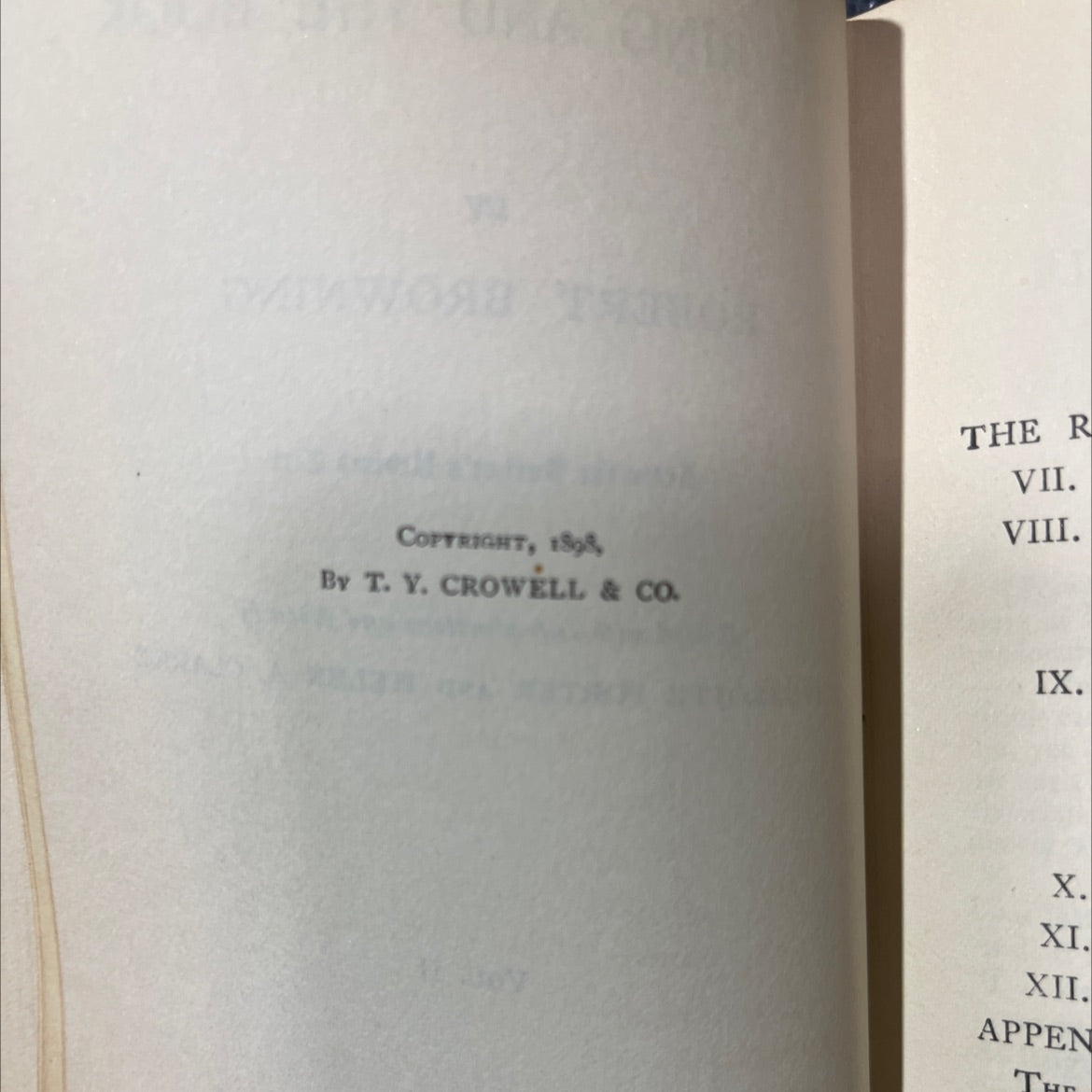 the ring and the book vol. ii book, by robert browning, 1898 Hardcover image 3