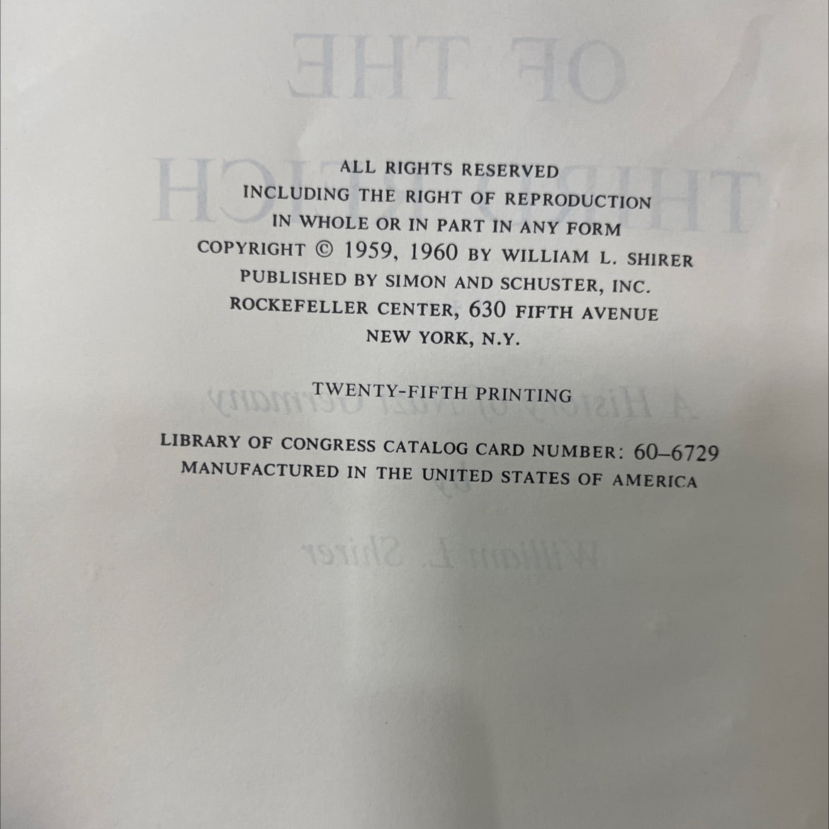 the rise and fall of the third reich a history of nazi germany book, by william l. shirer, 1960 Hardcover image 3