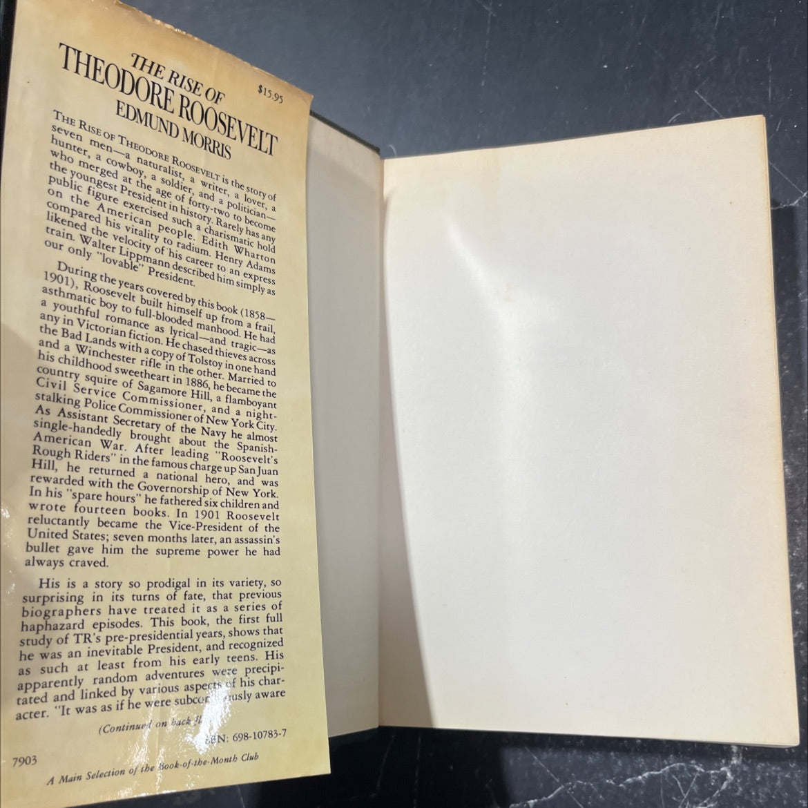 the rise of theodore roosevelt book, by edmund morris, 1979 Hardcover image 4