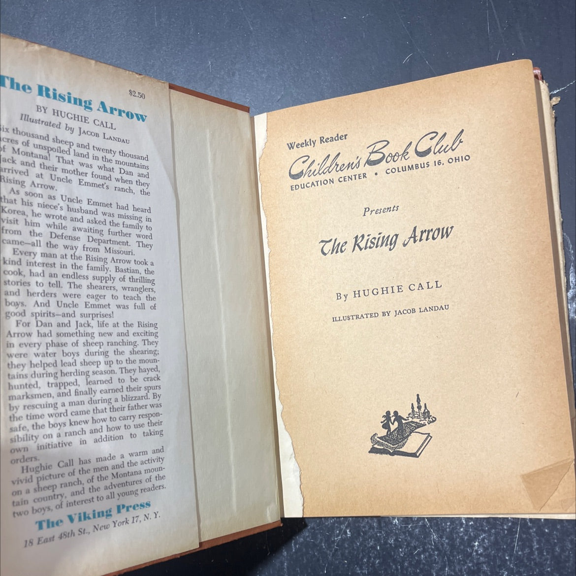 the rising arrow book, by hughie call, 1955 Hardcover image 4