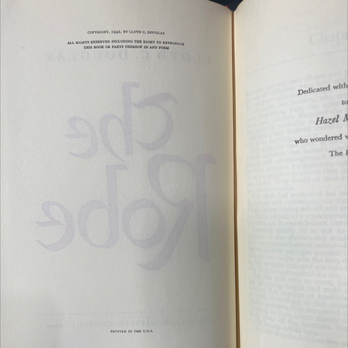 the robe book, by lloyd c. douglas, 1942 Hardcover image 3