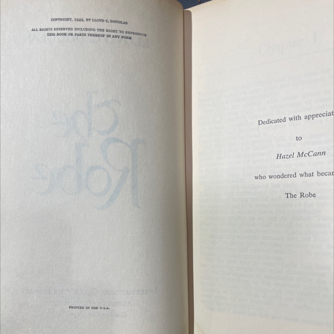 the robe book, by lloyd c. douglas, 1942 Hardcover image 3
