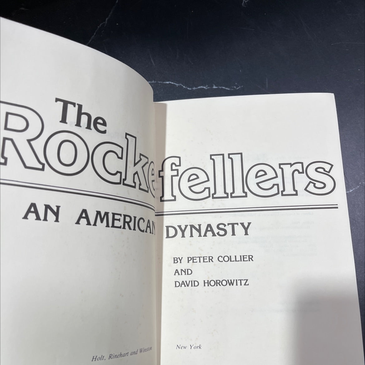 the rockefellers: an american dynasty book, by Peter Collier and David Horowitz, 1976 Hardcover, Vintage image 2