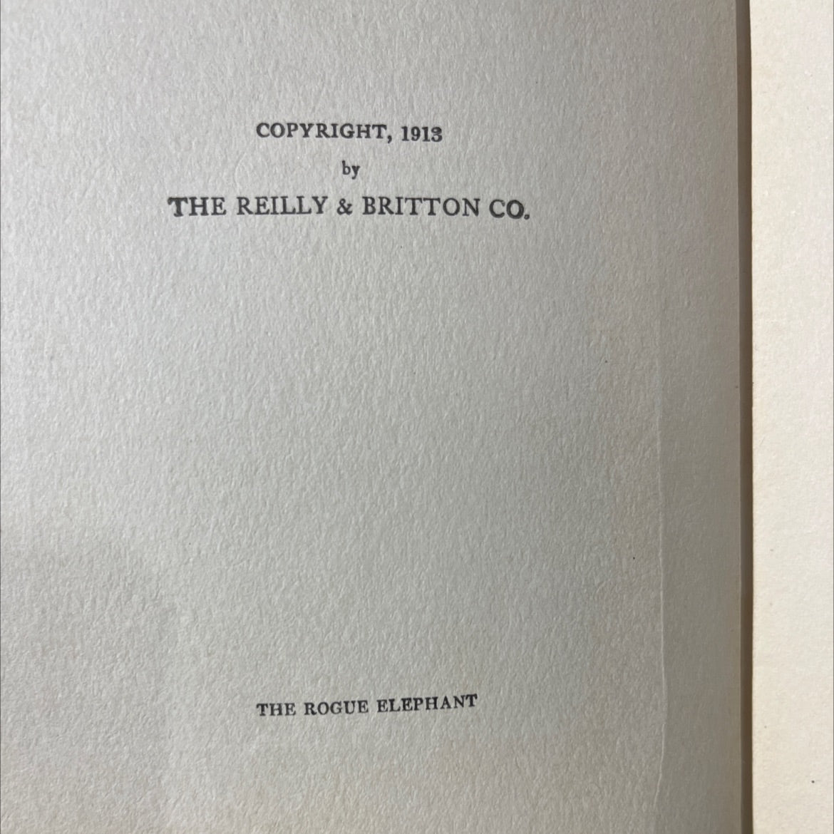 the rogue elephant book, by elliott whitney, 1913 Hardcover image 3