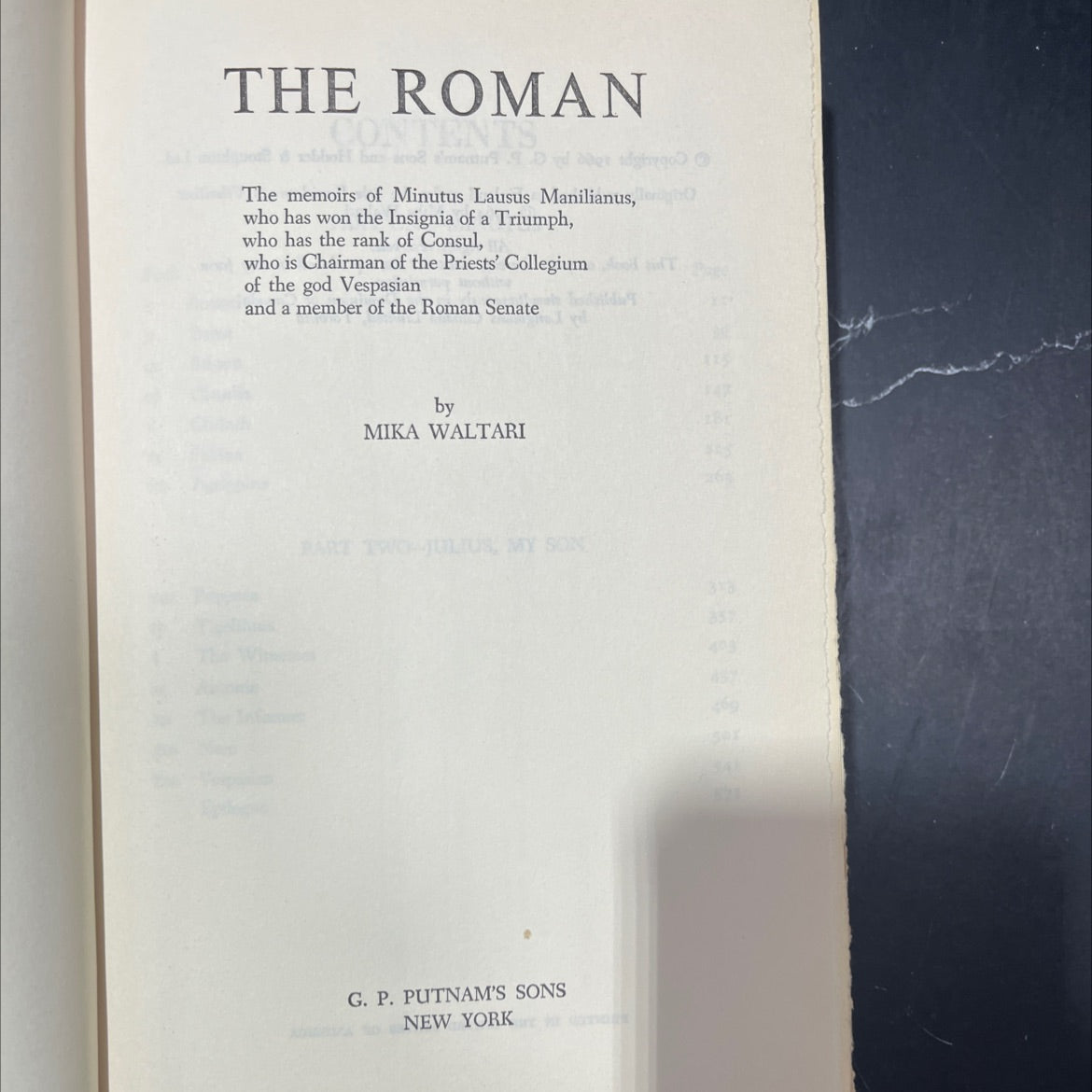 the roman empire book, by mika waltari, 1966 Hardcover image 2