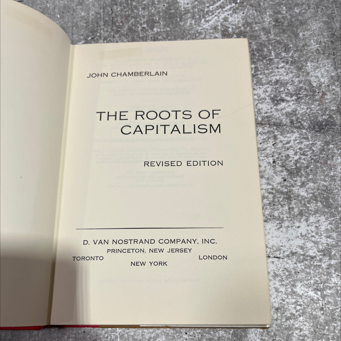 the roots of capitalism book, by john chamberlain, 1965 Hardcover image 2