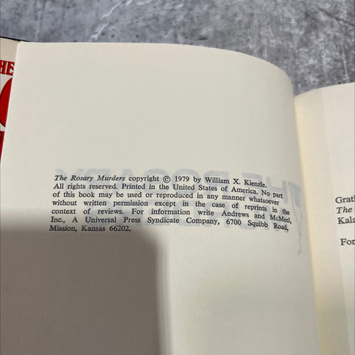 the rosary murders book, by william x. kienzle, 1979 Hardcover image 3