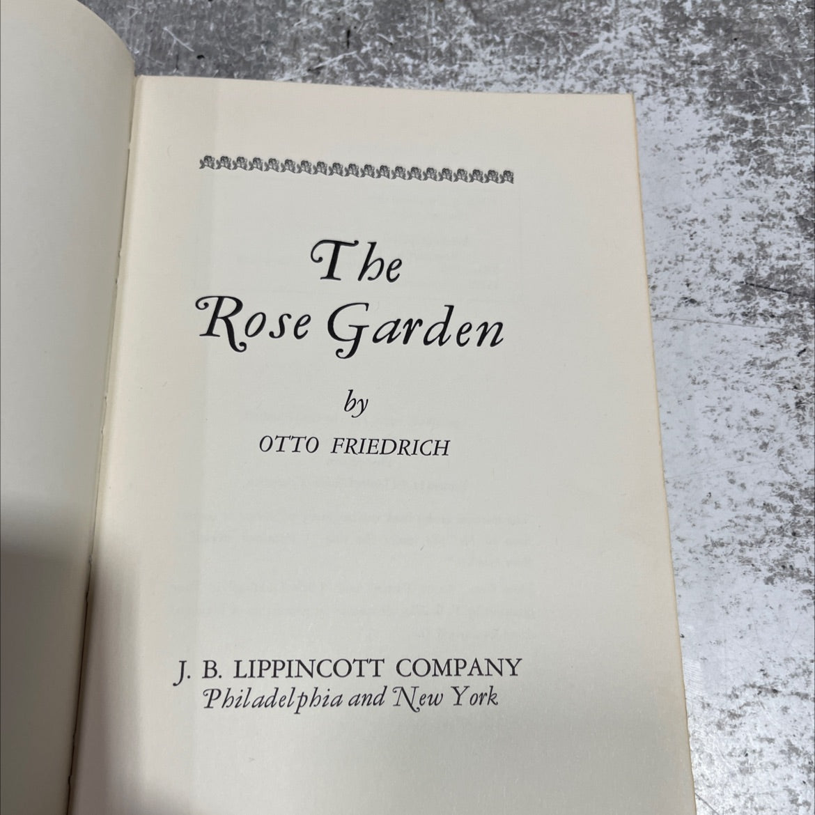 the rose garden book, by Otto Friedrich, 1972 Hardcover image 2