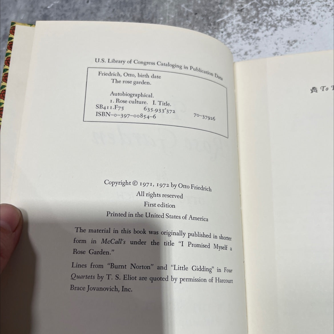 the rose garden book, by Otto Friedrich, 1972 Hardcover image 3