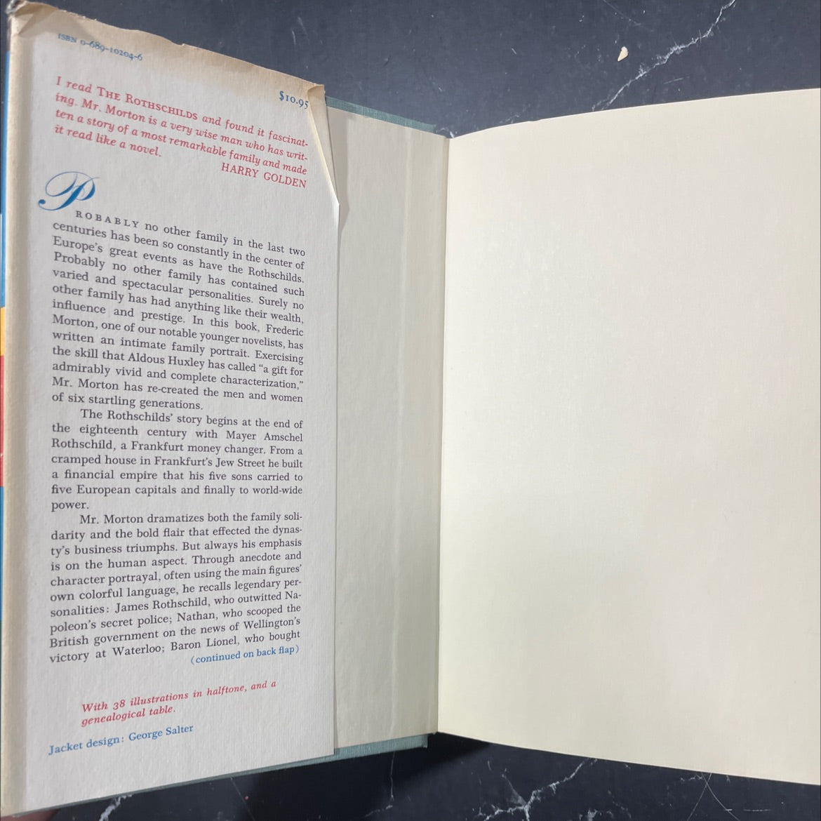 the rothschilds a family portrait book, by frederic morton, 1976 Hardcover image 4