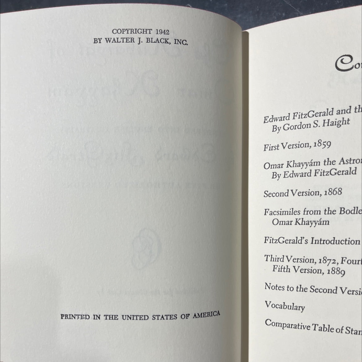 the rubaiyat of omar khayyam rendered into english quatrains book, by edward fitzgerald, 1942 Hardcover image 3