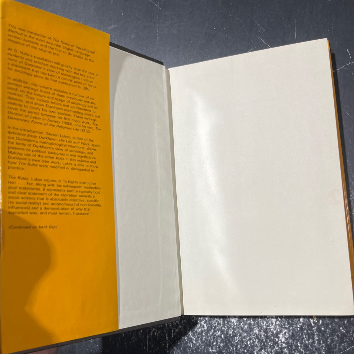 the rules of sociological method book, by emile durkheim, 1982 Hardcover image 4