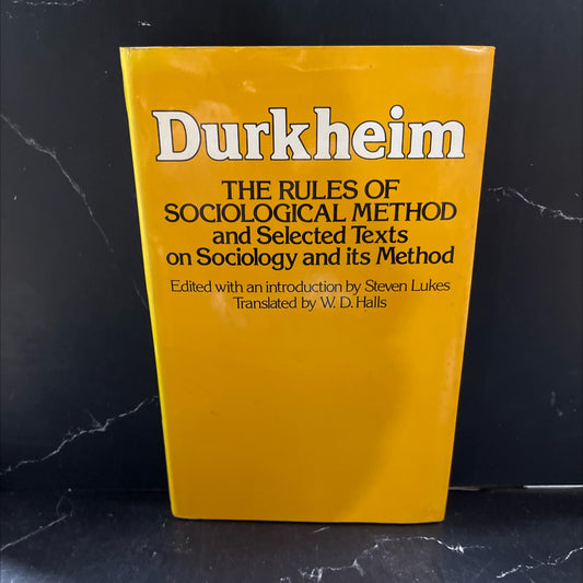 the rules of sociological method book, by emile durkheim, 1982 Hardcover image 1