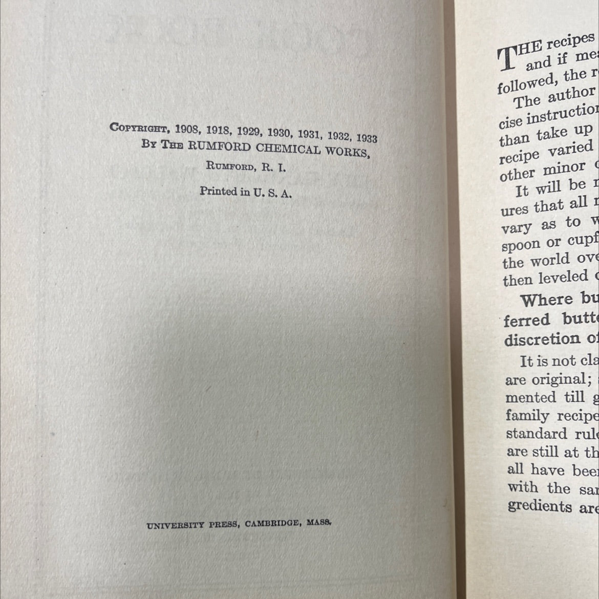 the rumford complete cook book book, by lily haxworth wallace, 1935 Hardcover image 3