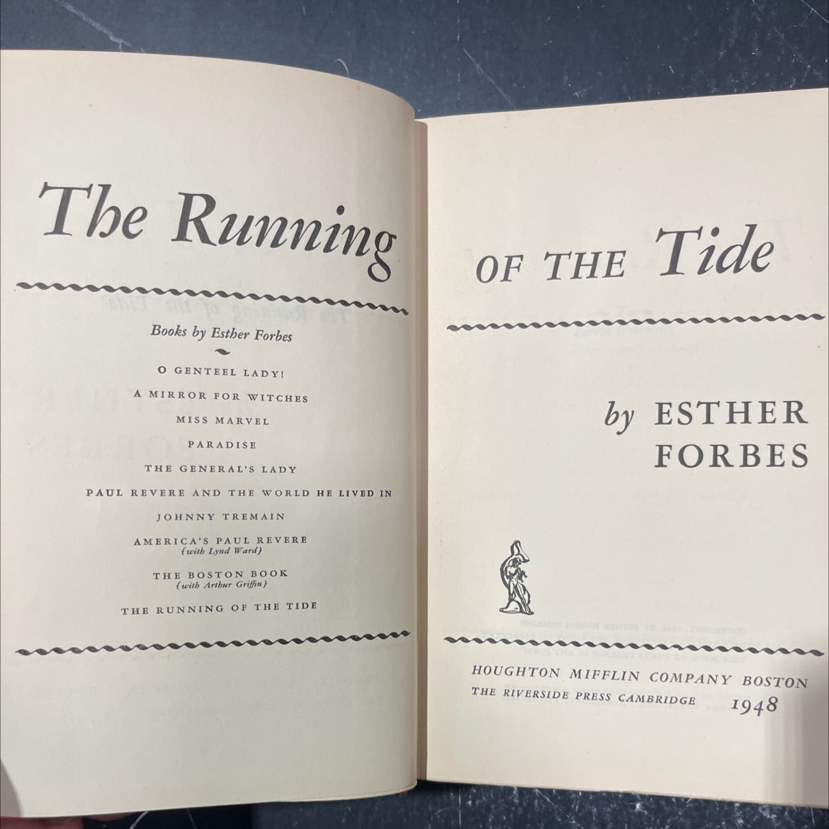 the running of the tide book, by esther forbes, 1948 Hardcover image 2