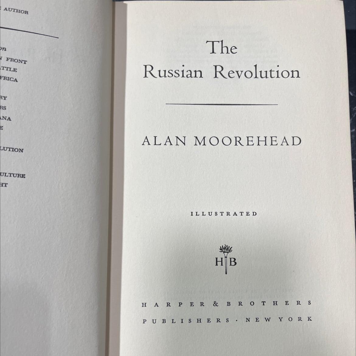 the russian revolution book, by alan moorehead, 1958 Hardcover image 2