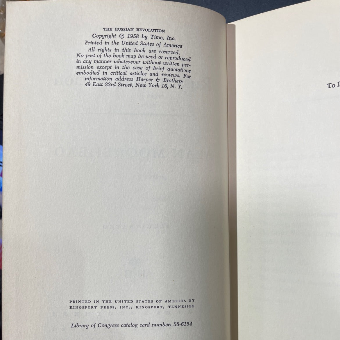 the russian revolution book, by alan moorehead, 1958 Hardcover image 3