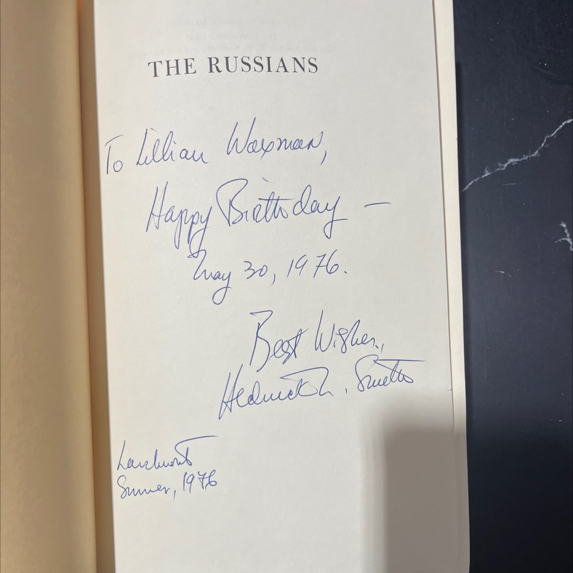 SIGNED the russians book, by hedrick smith, 1976 Hardcover, Vintage image 4