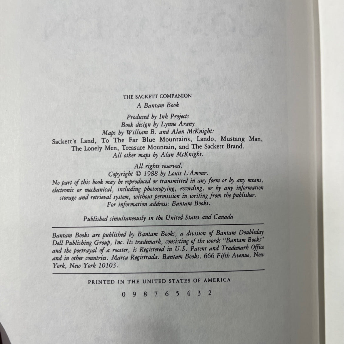 the sackett companion a personal guide to the sackett novels book, by louis l'amour, 1988 Hardcover image 3