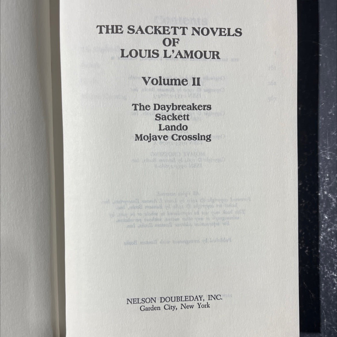the sackett novels of louis l'amour volume ii book, by louis l'amour, 1964 Hardcover image 2
