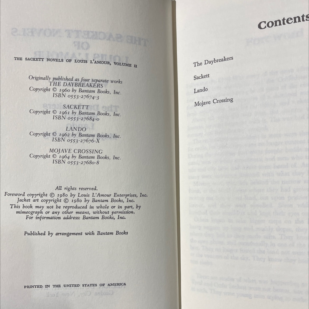 the sackett novels of louis l'amour volume ii book, by louis l'amour, 1964 Hardcover image 3
