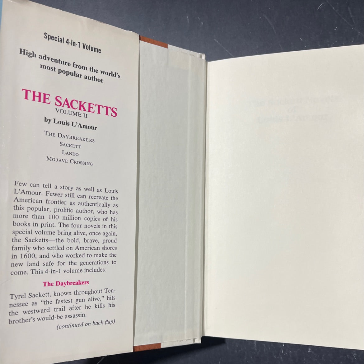 the sackett novels of louis l'amour volume ii book, by louis l'amour, 1964 Hardcover image 4