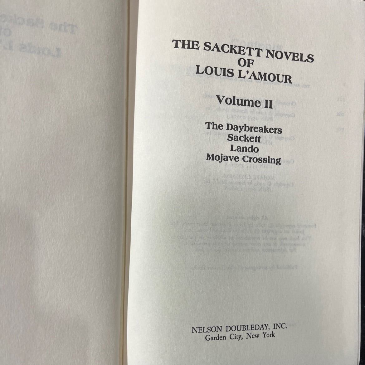 the sackett novels of louis l'amour volume ii book, by louis l'amour, 1980 Hardcover image 2