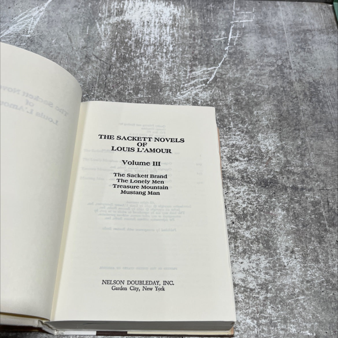 the sackett novels of louis l'amour volume iii book, by louis l'amour, 1972 Hardcover image 2