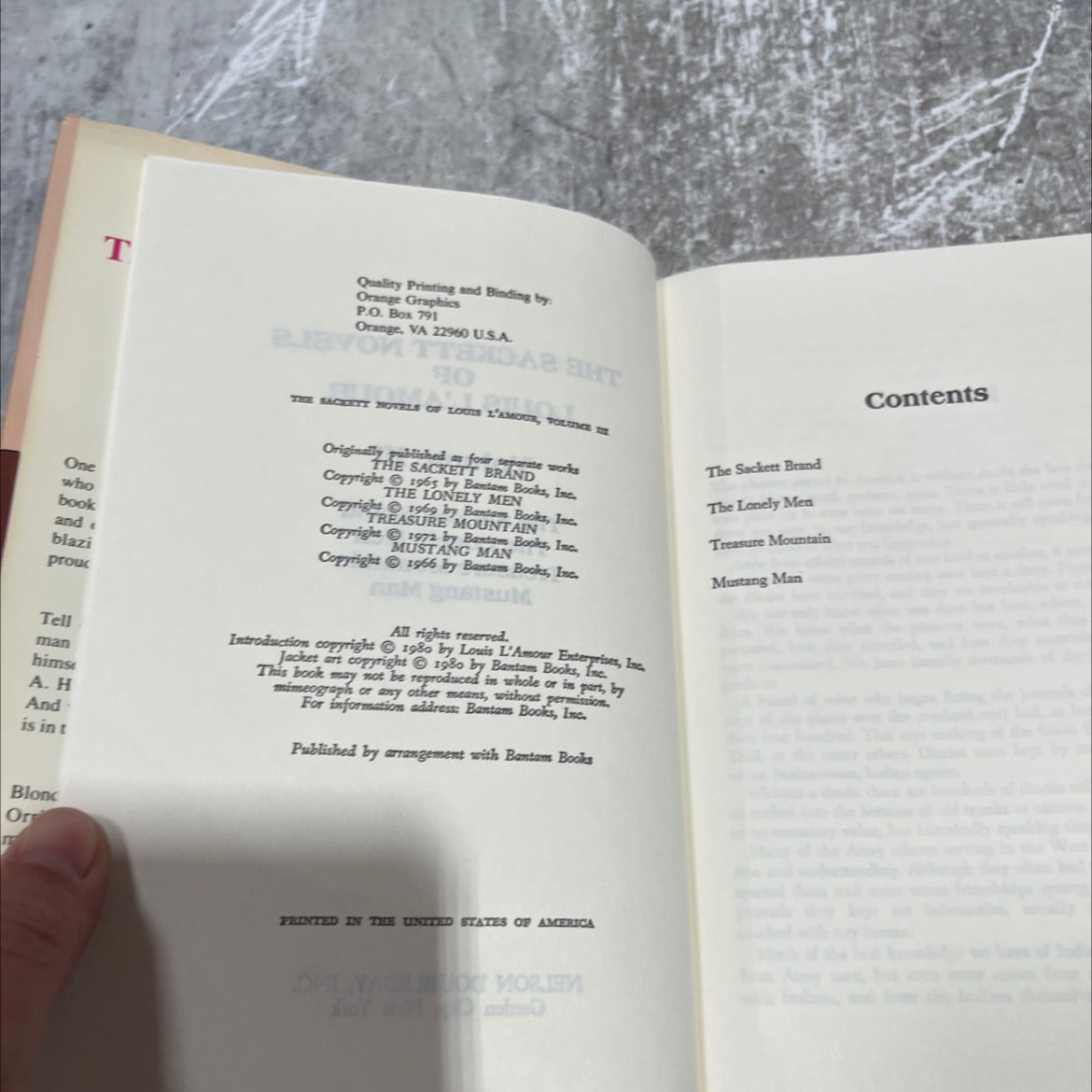 the sackett novels of louis l'amour volume iii book, by louis l'amour, 1972 Hardcover image 3