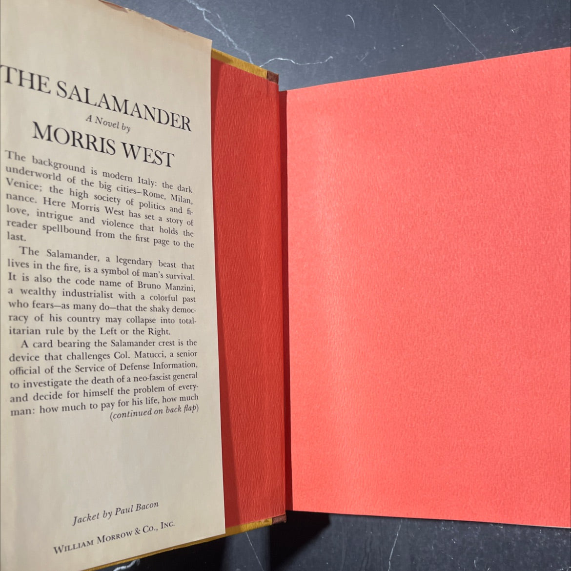the salamander book, by morris west, 1978 Hardcover image 4