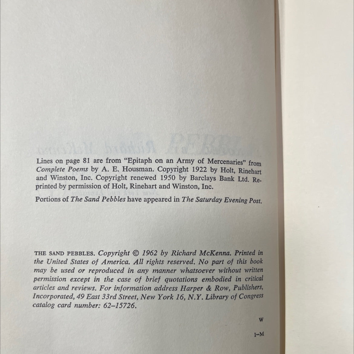 the sand pebbles book, by Richard McKenna, 1962 Hardcover image 3