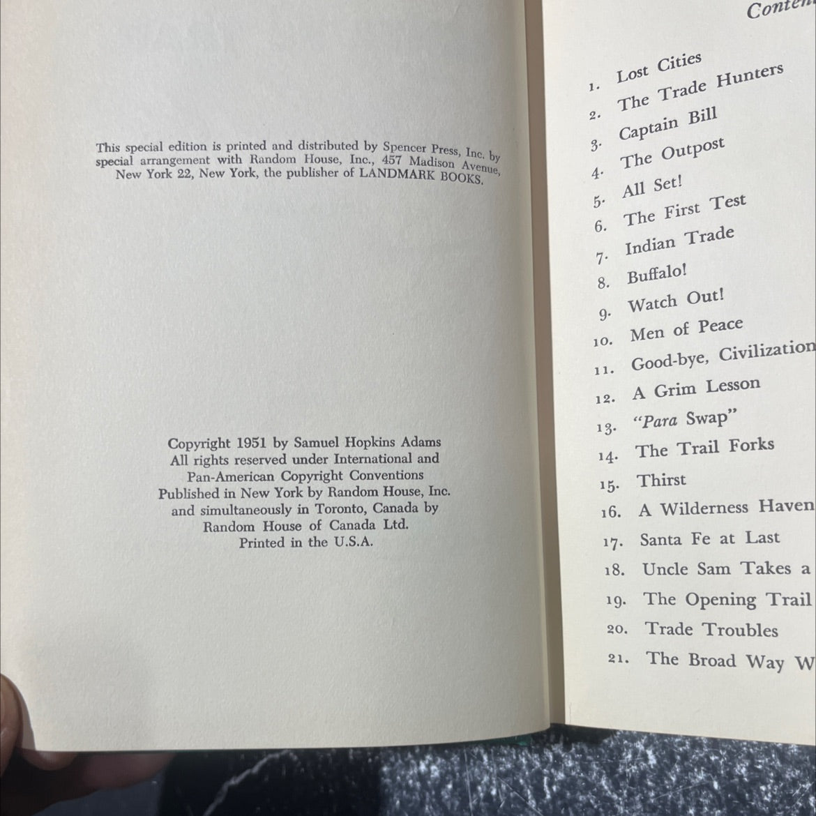 the santa fe trail book, by samuel hopkins adams, 1951 Hardcover image 3