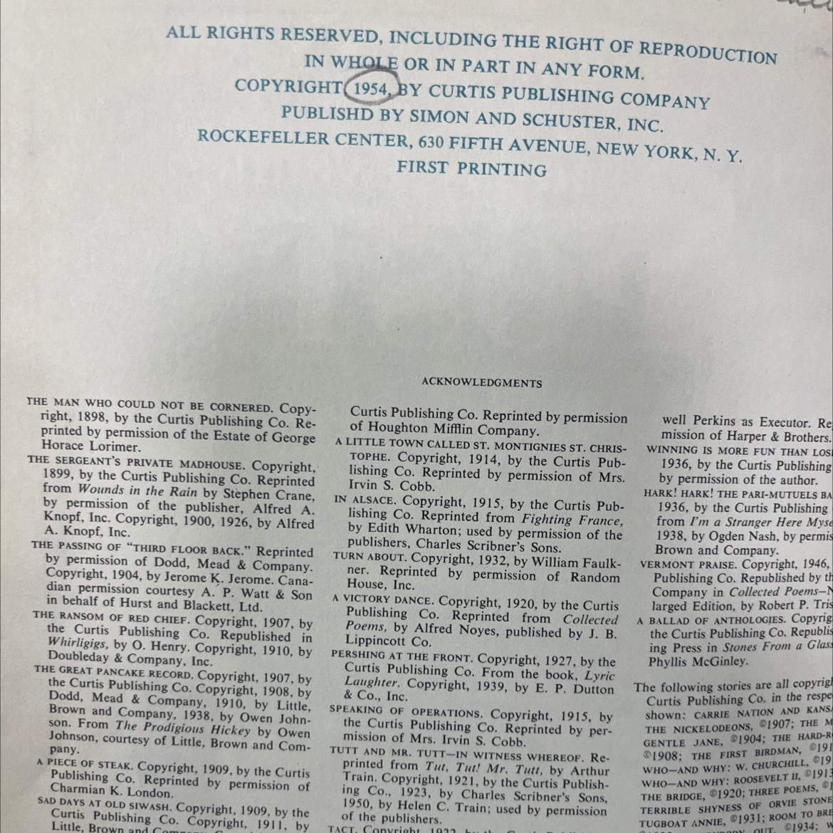 the saturday evening post treasury book, by roger butterfield, 1954 Leather image 3