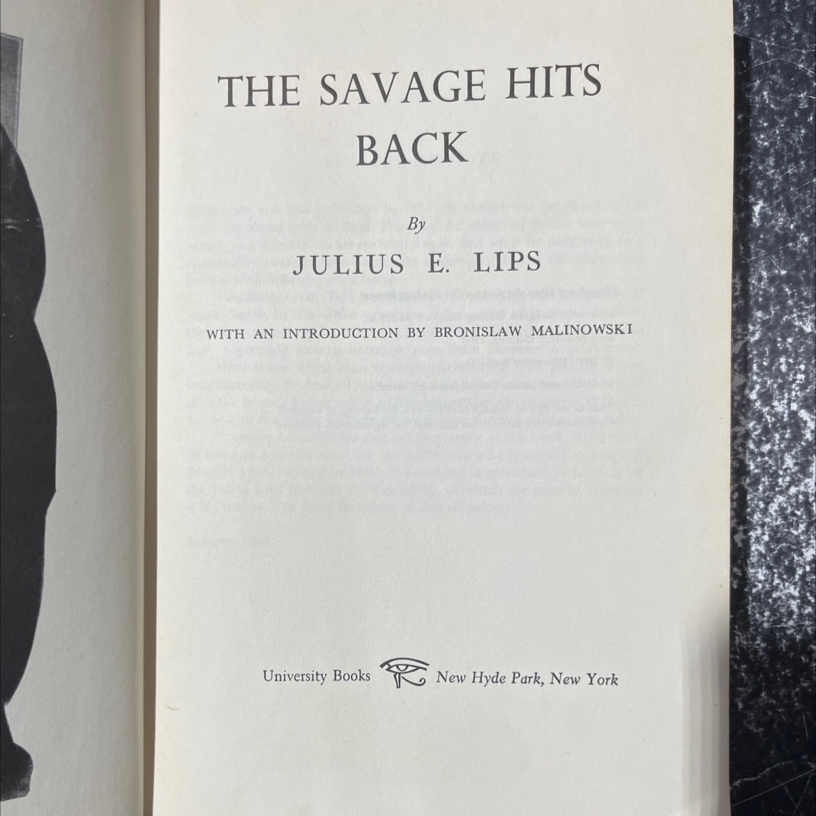 the savage hits back book, by julius e. lips, 1966 Hardcover image 2